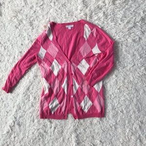 New York & Company pink button down sweater